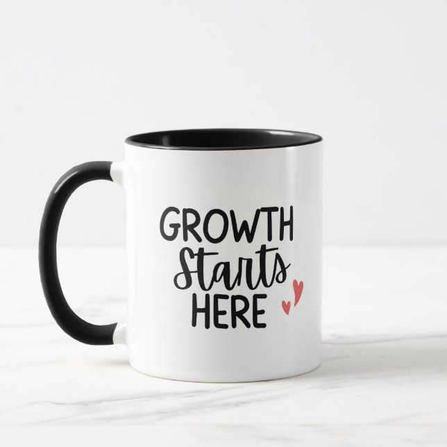 Mug 'Growth Starts Here' Teacher Thank You Gift  (Gauche)