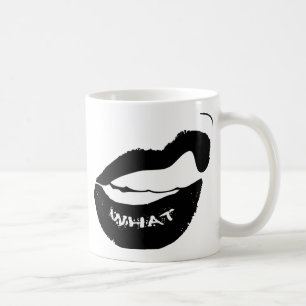 Mug Grr Quoi ! Rouge à lèvres noir et dents inclinées