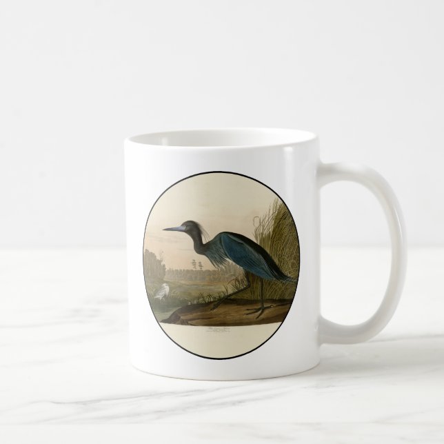Mug Grue Bleue Heron Audubon Peinture (Droite)