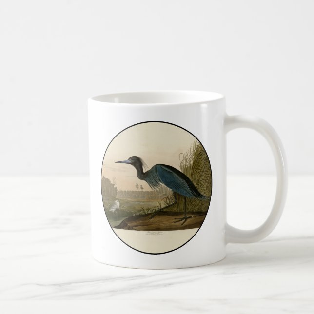 Mug Grue bleue Héron Impression Audubon Art côtier (Droite)
