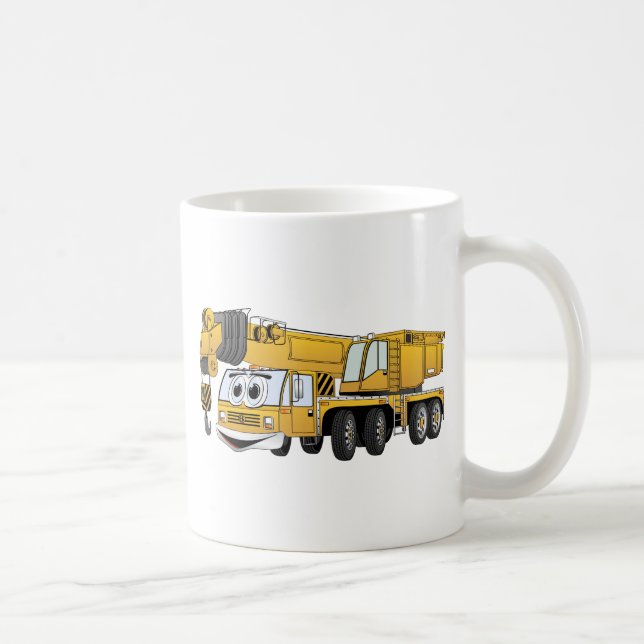 Mug Grue Cartographique Jaune courte (Droite)