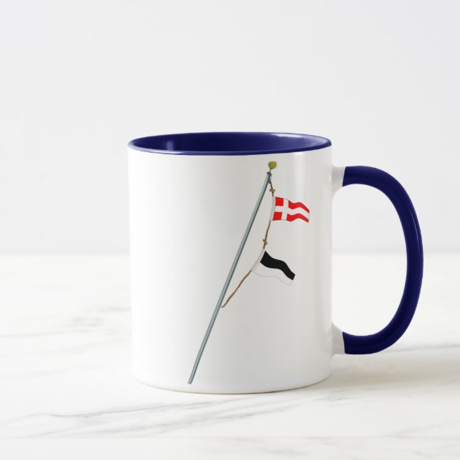 Mug Grue de drapeau de signal nautique du numéro 46 (Droite)