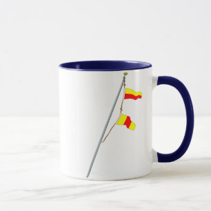 Mug Grue de drapeau de signal nautique du numéro 70