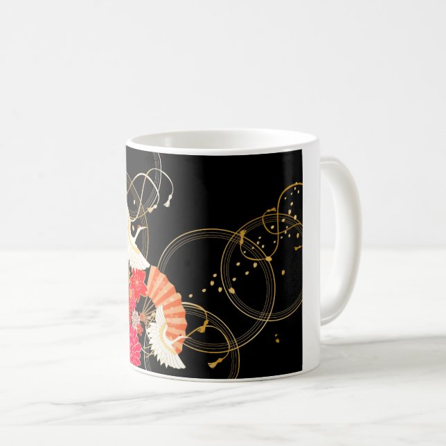 Mug Grue de motif de Japonais (Devant droit)