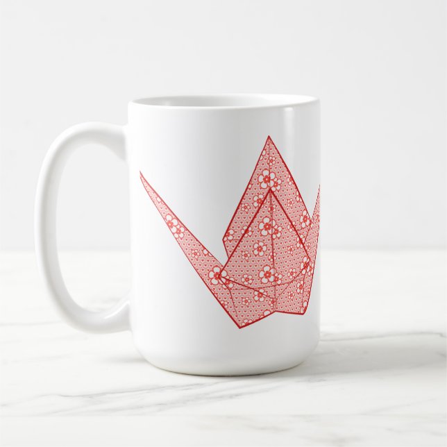Mug Grue de papier avec les coeurs et le motif de (Gauche)