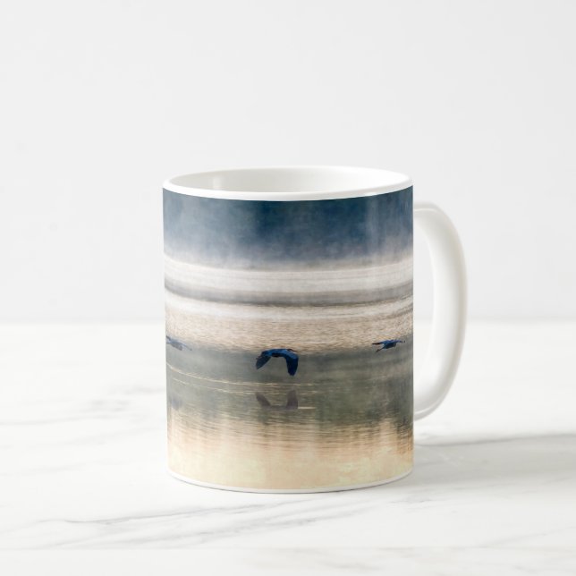 Mug Grue Vol Peinture de café (Devant droit)