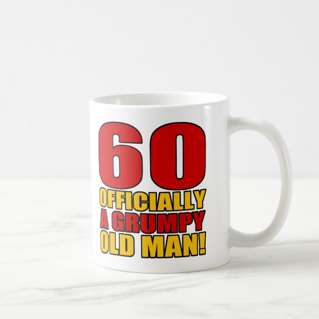 Mug Grumpy 60e Humour d'anniversaire (Droite)
