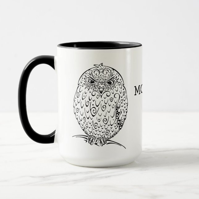 Mug Grumpy African Barbe Owlet Design (Gauche)