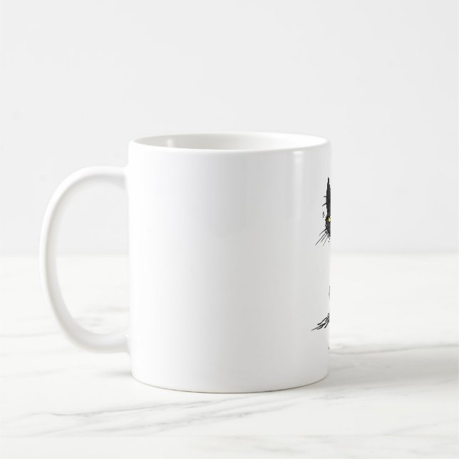 Mug GRUMPY CAT - Drôle Meh Cat - Crazy Cat Lady Cadeau (Gauche)