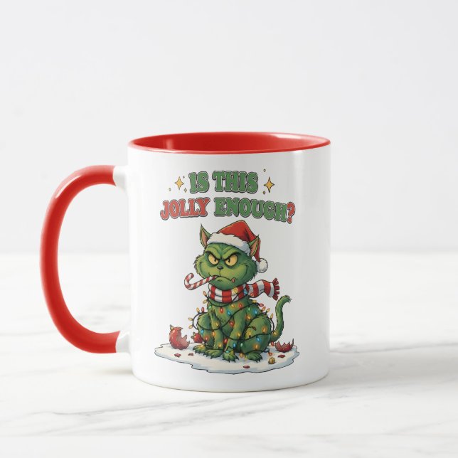 Mug Grumpy Christmas Cat (Gauche)