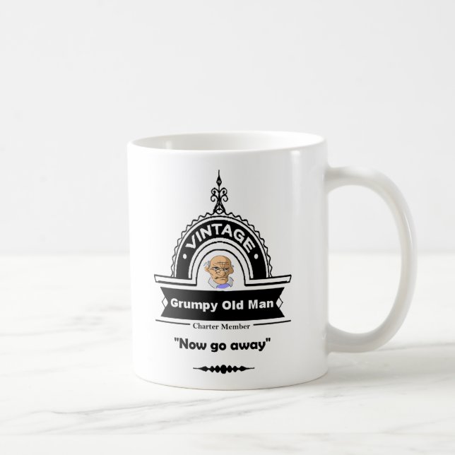 Mug Grumpy Old Man Club Amusant "Over the Hill" (Droite)