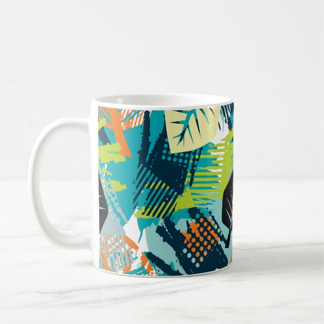 Mug Grunge Abstrait : Surface Robuste Sans Fil. (Gauche)