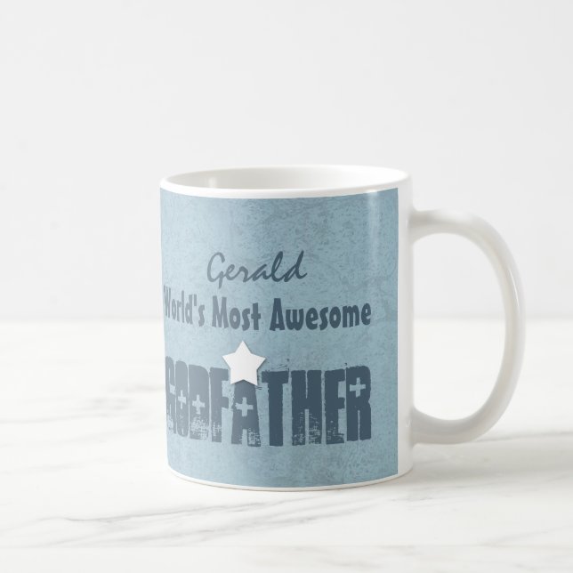 Mug Grunge bleue W06C1 du PARRAIN le plus (Droite)