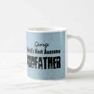Mug Grunge bleue W06C du PARRAIN le plus