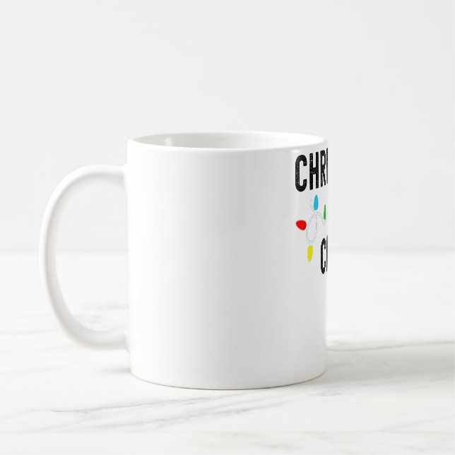 Mug Grunge Christmas Lights Party Équipage corresponda (Gauche)