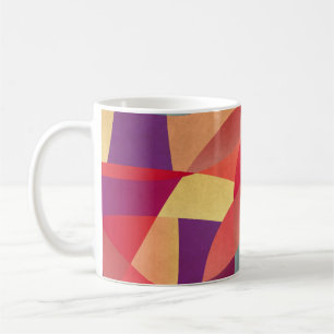 Mug Grunge coloré : Arrière - plan des triangles géomé