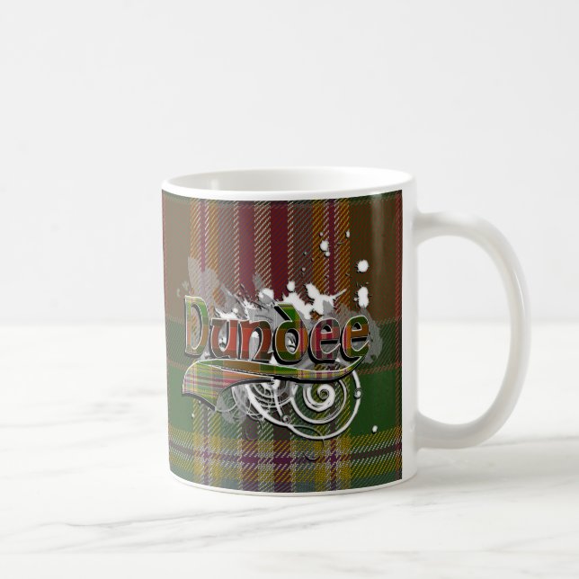 Mug Grunge de tartan de Dundee (Droite)