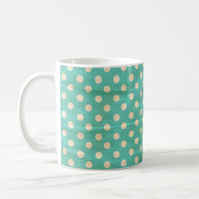Mug Grunge pois motif transparent (Gauche)