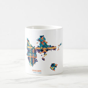 Mug Guadeloupe – Carte mosaïque des îl