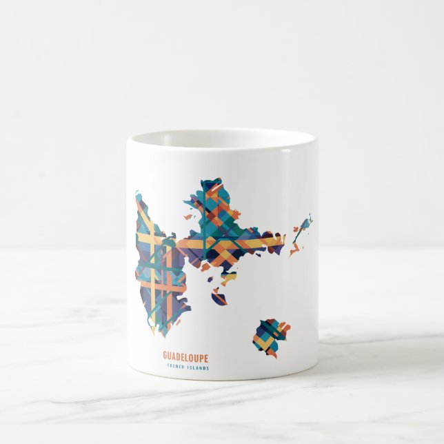 Mug Guadeloupe – Carte mosaïque des îl (Centre)