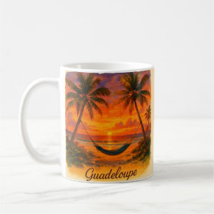 Mug Guadeloupe – Coucher de Soleil Tropical avec Hamac