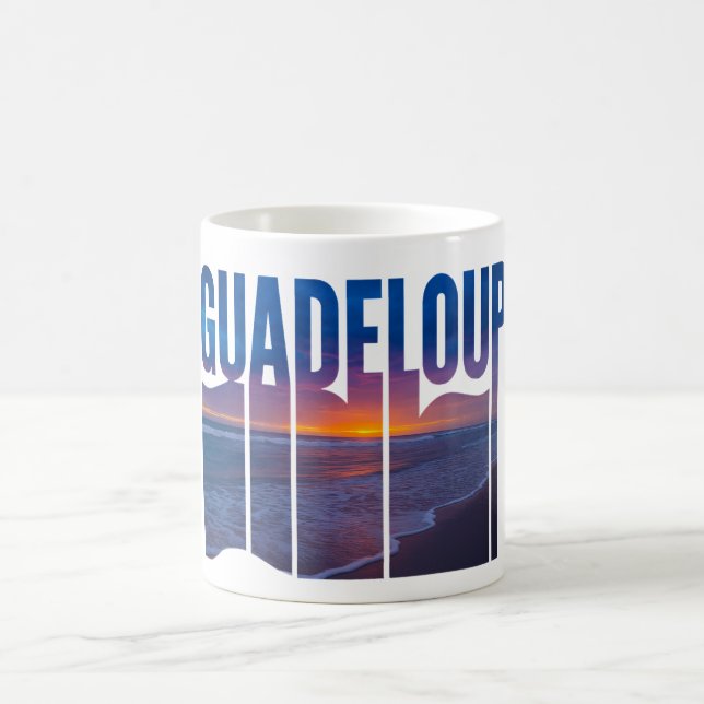 Mug Guadeloupe: Coucher de Soleil Tropical des Caraïbe (Centre)