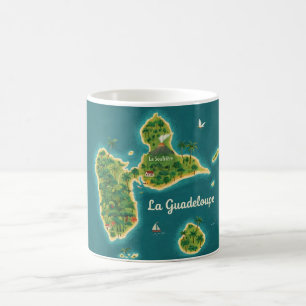 Mug Guadeloupe – Illustrated Island Map