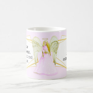 Mug Guardian ange rose robe or cheveux angélique citat