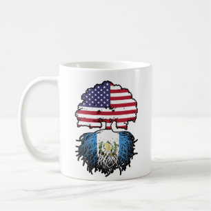 Mug Guatémaltèque-États-Unis Drapeau des racines d'arb