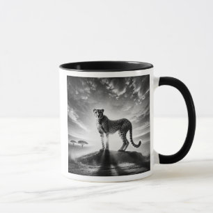 Mug Guépard majestueux sur un rocher.