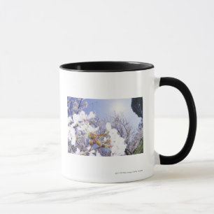 Mug Guêpe sur des fleurs de cerisier, fin