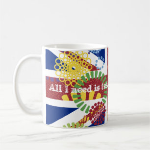 Mug Guerful England British Need Tea Flag Union Jack