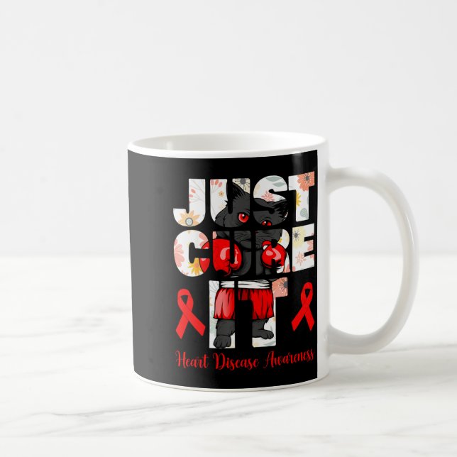 Mug Guérir simplement la maladie cardiaque Black Cat B (Droite)