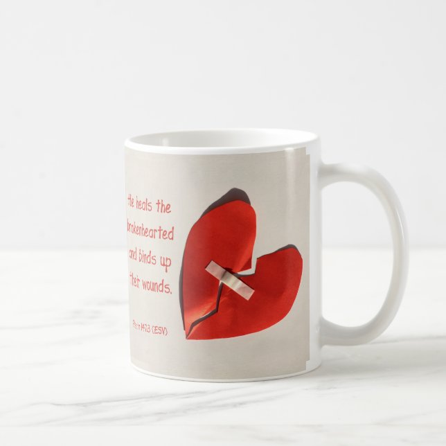 Mug Guérisseur d'art d'écriture sainte de 147:3 de (Droite)