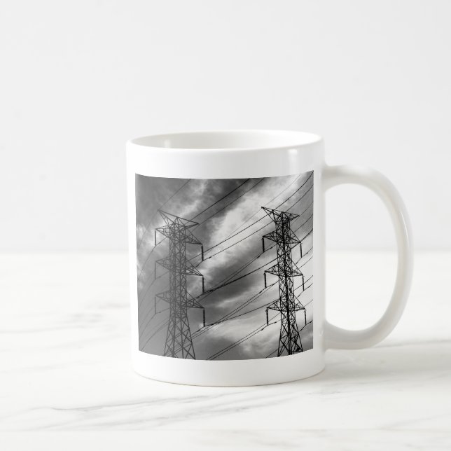 Mug Guerre biologique de dbl de ligne électrique (Droite)