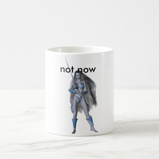 Mug guerrier bleu, pas maintenant (Centre)