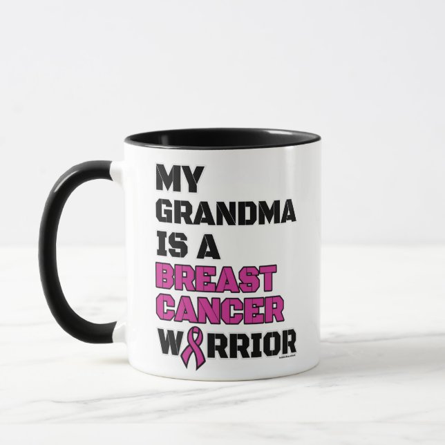 Mug Guerrier/Bloc/Grand-mère...Cancer du sein (Gauche)