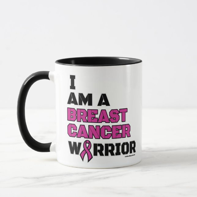 Mug Guerrier/Bloc/Je suis...Cancer du sein (Gauche)