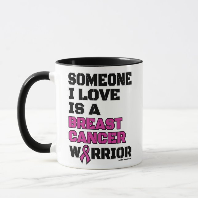 Mug Guerrier/Bloque/Quelqu'Un Que J'Aime...Cancer du S (Gauche)