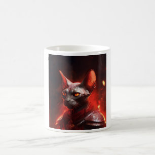 Mug Guerrier Chat Sphynx Steampunk au Regard Féroce
