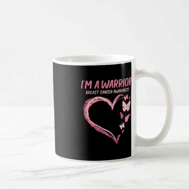 Mug Guerrier Coeur Papillon du sein Conscience du canc (Droite)