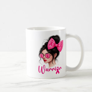 Mug Guerrier Conscience du cancer du sein rose Messy B