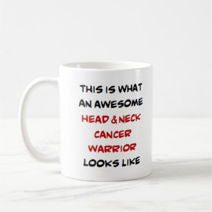 Mug guerrier contre le cancer de la tête et du cou, gé