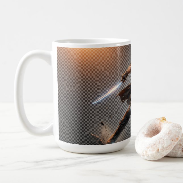 Mug Guerrier d'action Épique (Avec donut)