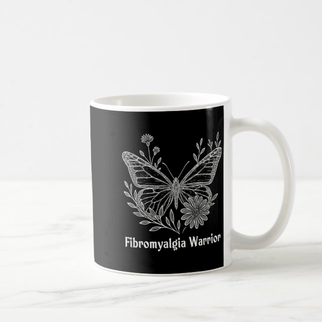 Mug Guerrier de la fibromyalgie Papillon de sensibilis (Droite)