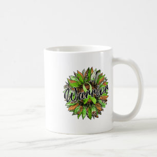 Mug Guerrier de la santé Léopard Tournesol Ruban Vert