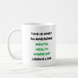Mug guerrier de la santé mentale, génial
