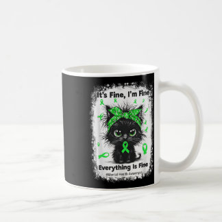 Mug Guerrier de la santé mentale Sensibilisation Chat