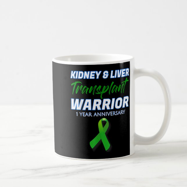 Mug Guerrier de l'anniversaire de la transplantation d (Droite)