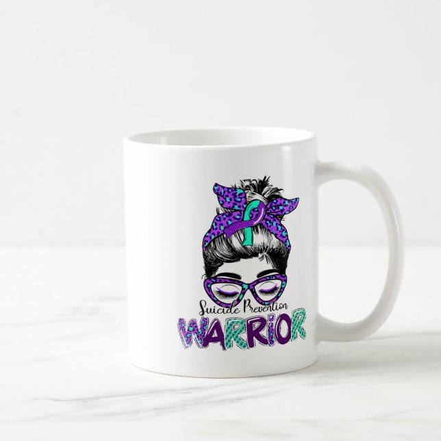 Mug Guerrier de prévention du suicide Messy Bun Suicid (Droite)